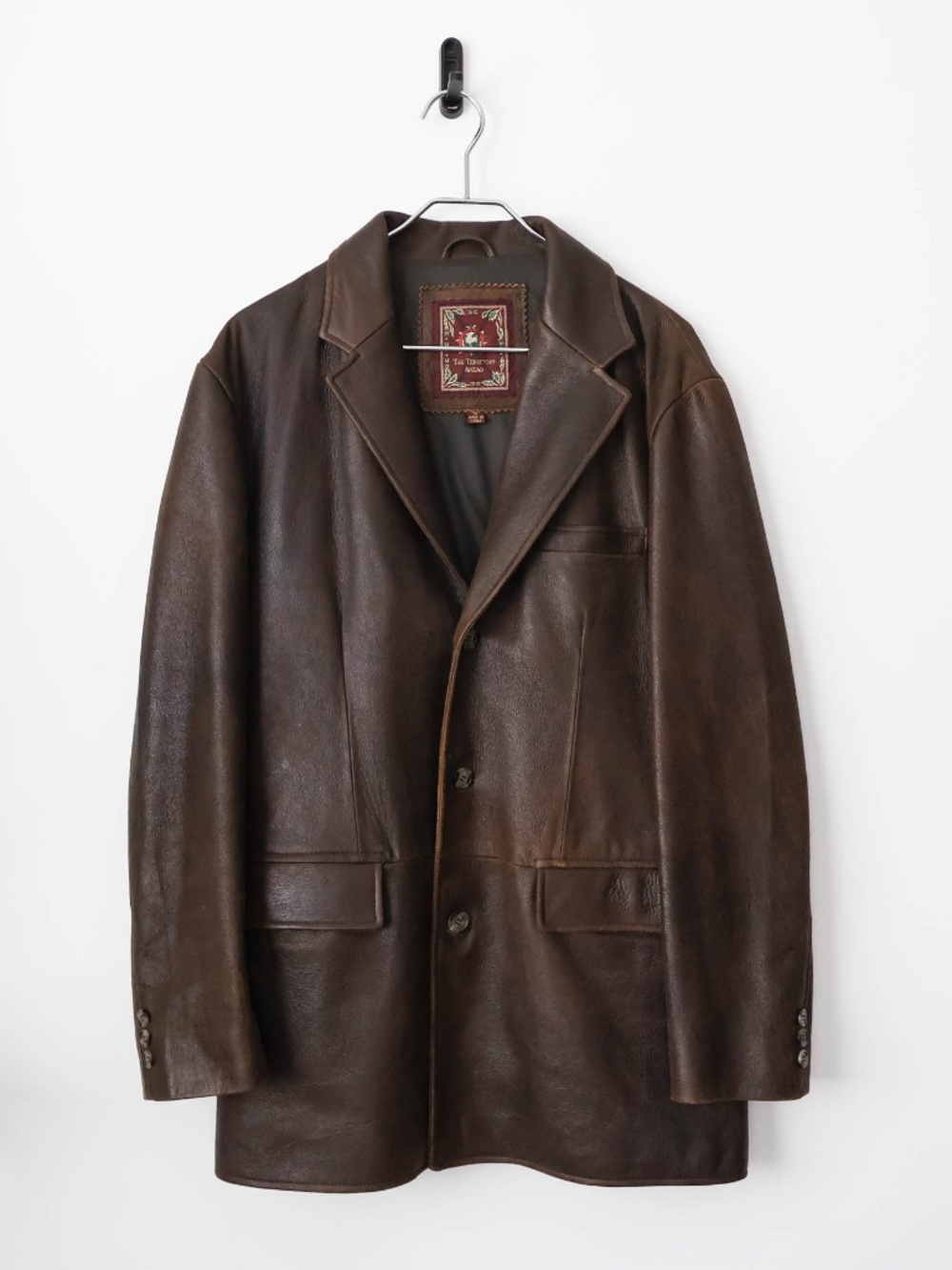 Amazing True Vintage Super Soft Distressed Genuine Leather Coat